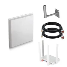 Комплект интернета KEENETIC Hero 4G c антенной KROKS KAA20-1700/2700 MIMO усиление 2x20dBi